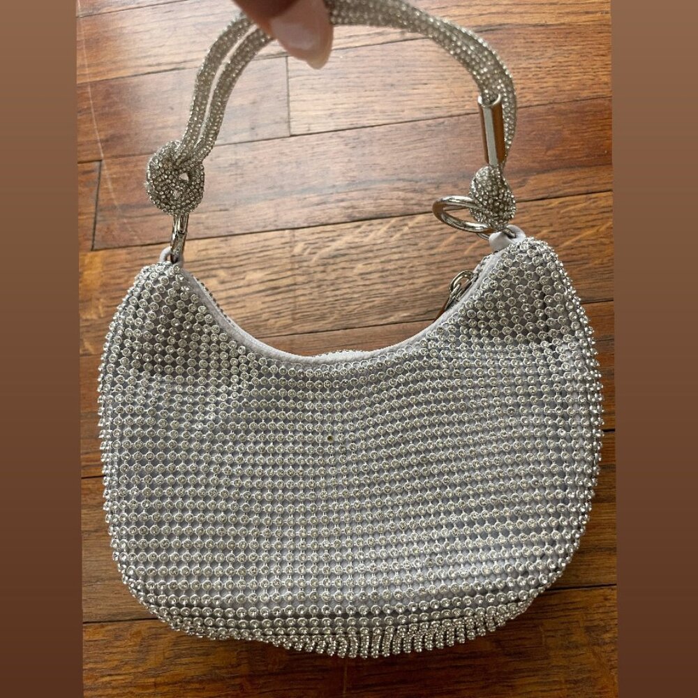 Silver Rhinestone Mini Purse